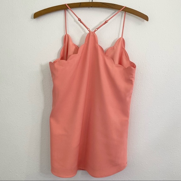 NWT J Crew coral scallop edge camisole tank 00 - Picture 5 of 5